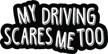 driving scares sticker vehicle bumper logo