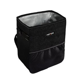 img 3 attached to 🚘 HOTOR Multifunctional Car Trash Can: Portable Car Organizer and Storage for Trash Containing & Car Stuff Storing, with Large Opening and Leakproof Design - Ideal for Diverse Vehicles