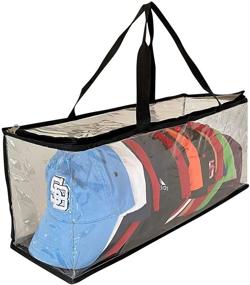 img 4 attached to 🧢 Evelots Baseball Hat Storage Bag with Handle - Protects up to 15 Caps from Dust and Moisture