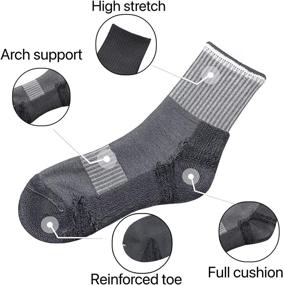 img 3 attached to 🧦 Bamboo Women Crew Socks: Cushion, Moisture-Wicking, Odor-Resistant, Sweat-Absorbent, Midweight - 5 Pairs