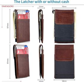 img 2 attached to 🧳 Dockem's Vintage Brown Virtuosa Genuine Top-Grain Leather - The Latcher and The Rȳd: Modular Wallets