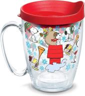 🎄 tervis 1312737 peanuts christmas insulated tumbler: stay festive with snoopy and friends! logo