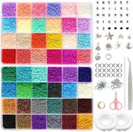 📿 gukna 35000pcs glass seed beads kit – creative jewelry making with small beads: bracelets, necklaces, rings. alphabet beads, pendants, charms for girls’ diy crafts logo