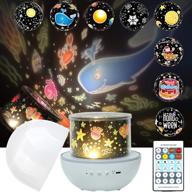 🌙 dreiwasser night light for kids: led projector lamp with remote timer rotation - star moon, ocean, snowflake - perfect for halloween, christmas, birthdays décor логотип