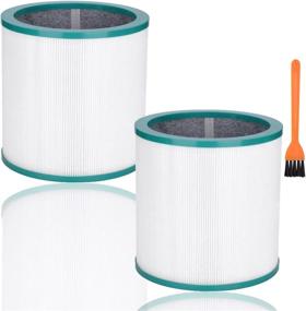 img 4 attached to 2-Pack Replacement TP02 Air Purifier Filters | Compatible with Dyson Pure Cool Link Models TP01, TP02, TP03, BP01, AM11 Tower Purifier | Part # 968126-03, 305158-01, 305159-01, 308400-01, 308401-01