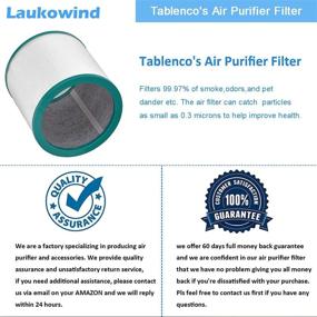 img 2 attached to 2-Pack Replacement TP02 Air Purifier Filters | Compatible with Dyson Pure Cool Link Models TP01, TP02, TP03, BP01, AM11 Tower Purifier | Part # 968126-03, 305158-01, 305159-01, 308400-01, 308401-01