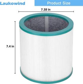 img 3 attached to 2-Pack Replacement TP02 Air Purifier Filters | Compatible with Dyson Pure Cool Link Models TP01, TP02, TP03, BP01, AM11 Tower Purifier | Part # 968126-03, 305158-01, 305159-01, 308400-01, 308401-01