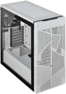 🔥 corsair 275r airflow tempered glass mid-tower gaming case - white: optimal cooling and slick design logo