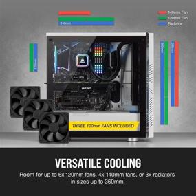 img 1 attached to 🔥 Corsair 275R Airflow Tempered Glass Mid-Tower Gaming Case - White: Optimal Cooling and Slick Design