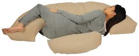 img 2 attached to 🤰 Khaki Contoured Body Pillow System - Leachco Maternity/Pregnancy Body Bumper