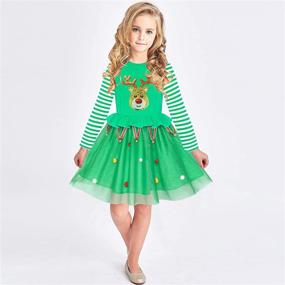img 3 attached to 👗 Sunny Fashion Girls Christmas Sleeve Girls' Clothing: Perfect Holiday Attire for Little Fashionistas!