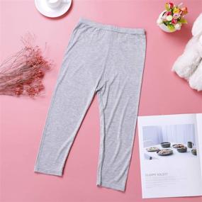 img 1 attached to 👧 Omigga 8-Piece Girls' Capris Leggings: Cotton Cropped Leggings for School Uniform, Available in 8 Colors