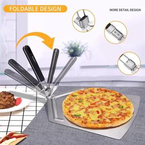 img 2 attached to 🍕 DWTS Large Pizza Peel 16 inch: Extra Large Stainless Steel Pizza Paddle with Folding Handle for Indoor and Outdoor Pizza Oven