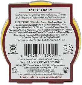 img 2 attached to Badger Tattoo Balm: Natural Coconut and Tamanu Oil Tattoo Care for Effective Aftercare, Skin Protection & Conditioning – 2oz Tin