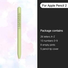 img 1 attached to 🍏 PERFECTSIGHT DIY Case Sleeve for Apple Pencil 2nd Gen - Fun Green Silicone Cover for iPad Pro 11 12.9 inch