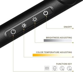 img 3 attached to Enhanced Productivity LED Desk Lamp with Adjustable Goose-neck Clamp, 5 Color Modes, and Stepless Dimming for Home Office, Studio, and Workbench Lighting