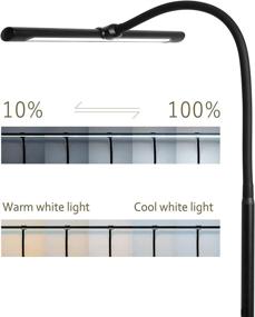 img 2 attached to Enhanced Productivity LED Desk Lamp with Adjustable Goose-neck Clamp, 5 Color Modes, and Stepless Dimming for Home Office, Studio, and Workbench Lighting