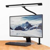 enhanced productivity led desk lamp with adjustable goose-neck clamp, 5 color modes, and stepless dimming for home office, studio, and workbench lighting логотип