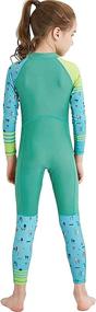 img 2 attached to 🏊 Ultimate Protection: Youth Boys Girls Kids One-Piece Full Body Swimsuit UPF 50+ UV Sun Protective Swimwear for Beach Water Sports - Quick Dry and Stylish