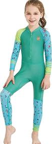 img 1 attached to 🏊 Ultimate Protection: Youth Boys Girls Kids One-Piece Full Body Swimsuit UPF 50+ UV Sun Protective Swimwear for Beach Water Sports - Quick Dry and Stylish