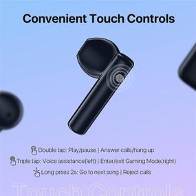 img 1 attached to 🎧 UMIDIGI AirBuds U Wireless Earbuds with Microphones, Bluetooth 5.1 Headphones, Touch Control Earphones, 24H Playtime for Work, Home Office