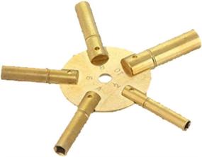 img 1 attached to Brass Blessing Clock Winding Key: Antique Brass Even Numbered (5024) for Grandfather Clock