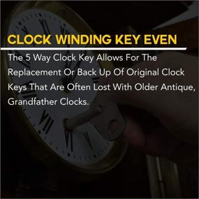 img 4 attached to Brass Blessing Clock Winding Key: Antique Brass Even Numbered (5024) for Grandfather Clock