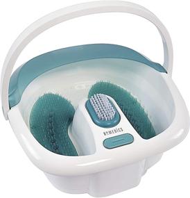 img 4 attached to 👣 Ноги HoMedics Elite с массажной ванной, съемным 2-в-1 центром педикюра, управлением прикосновения пальцем, удобной ручкой для переноски, дизайном без брызг, FB-450H.