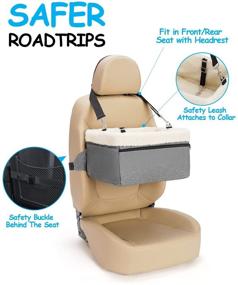 img 2 attached to UNICITII Small Dog Car Seat: Ultimate Elevated Booster Seat for Dogs up to 25lbs