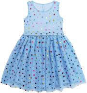 👗 danichins sleeveless layered sparkle dresses for girls' clothing logo