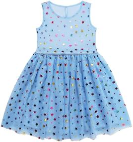 img 4 attached to 👗 DaniChins Sleeveless Layered Sparkle Dresses for Girls' Clothing