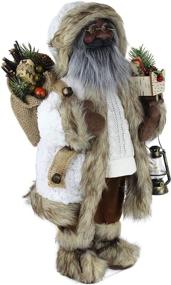 img 3 attached to 🎅 Windy Hill Collection 16" Standing Woodland Ethnic African American Santa Claus Christmas Figurine Decoration 167200A - featuring Fleece and Cable Knit design