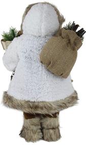 img 1 attached to 🎅 Windy Hill Collection 16" Standing Woodland Ethnic African American Santa Claus Christmas Figurine Decoration 167200A - featuring Fleece and Cable Knit design