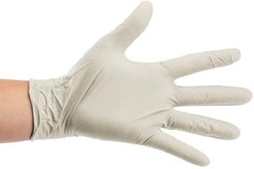 img 1 attached to 🧤 Grey M Nitrile Gloves Powder-Free Latex-Free 4 Mil (Pack of 100) - Disposable Rubber Gloves