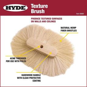 img 1 attached to 🖌️ Enhance Surface Texture Effortlessly with HYDE 09880 Single Texture Brush: Threaded for Poles