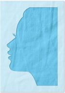 reusable stencil: woman face silhouette - ideal for diy projects, painting, drawing, and crafts - 14 mil mylar plastic (7.75 x 12 inches) logo