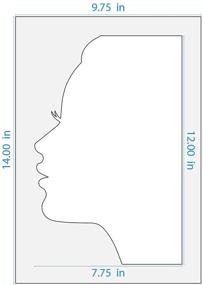 img 1 attached to Reusable Stencil: Woman Face Silhouette - Ideal for DIY Projects, Painting, Drawing, and Crafts - 14 Mil Mylar Plastic (7.75 x 12 inches)