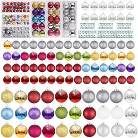 img 4 attached to 🎄 Sparkling Elegance: ILLUMINEW's Exquisite 102-Piece Glittering Christmas Ball Ornaments for Tree Decoration