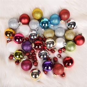 img 3 attached to 🎄 Sparkling Elegance: ILLUMINEW's Exquisite 102-Piece Glittering Christmas Ball Ornaments for Tree Decoration
