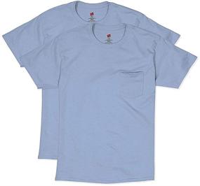 img 1 attached to 👕 Hanes Short Sleeve Pocket 2 Pack: Convenient and Stylish Shirt Combo!