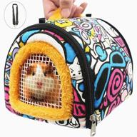 🐹 versatile small animal carrier bag for guinea pigs, hedgehogs, and more: detachable strap, double zipper, and sling handbag for travel with small pets logo