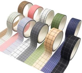 img 2 attached to ZMLSED 10 Rolls Basic Collection Decoration Vintage Washi Tape Set - 15mm Wide Japanese Masking Decorative Tapes for Bullet Journal Planners, Crafts & Scrapbooking