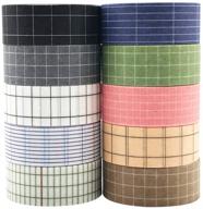 zmlsed 10 rolls basic collection decoration vintage washi tape set - 15mm wide japanese masking decorative tapes for bullet journal planners, crafts & scrapbooking logo