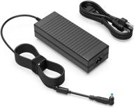 high-performance 150w charger compatible with hp omen by 15 17, zbook studio 15 g3 g4 g5 g6, pavilion gaming 15 17 series laptops - power adapter supply cord logo