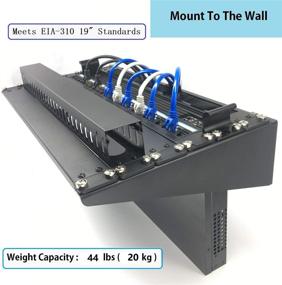 img 3 attached to Экономичная вертикальная стойка на 6U: стойка для сетевого оборудования из холоднокатаной стали Mofangtech для крепления на стену (19 дюймов) - в комплекте полный набор крепежных элементов.