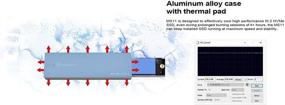 img 2 attached to 💨 SilverStone Technology SuperSpeed USB 3.1 Type-C к NVMe M.2 SSD корпус MS11C со скоростью передачи 10 Гбит/с