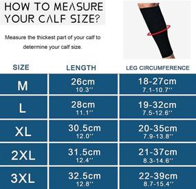 img 1 attached to 🏃 Calf Compression Sleeves for Pain Relief & Recovery, Varicose Vein Support, Shin Splints, Running, Cycling - Men & Women (Black, Large)