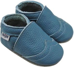 img 2 attached to Mejale Leather Crawling 👶 Moccasins: Stylish Slippers for Boys' Comfort