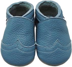 img 3 attached to Mejale Leather Crawling 👶 Moccasins: Stylish Slippers for Boys' Comfort