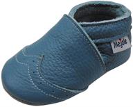 mejale leather crawling 👶 moccasins: stylish slippers for boys' comfort logo